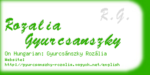 rozalia gyurcsanszky business card