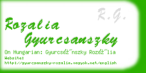 rozalia gyurcsanszky business card